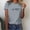 Gray, variant on ALLLIST Crew Neck Womens Tops Short Sleeve Holiday T-Shirts Green Electrocardiogram Trendy Shirts for Women