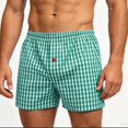 thumbnail image 2 of IhhxPro Men's Beach Shorts Plaid Quick Dry Elastic Waist Casual Checkered Lightweight Summer Swim Trunks with Pockets Loose Fit S-XL, 2 of 8