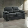 thumbnail image 6 of Hugh 58 Inch Loveseat- Dark Gray Polyester- Foam Cushioned- Solid Wood, 6 of 6