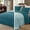 Teal/Spa Blue, variant on Exclusivo Mezcla Lightweight Reversible 3-Piece Comforter Set All Seasons, Down Alternative Comforter with 2 Pillow Shams, Queen Size, Hot Pink/ Blush Pink