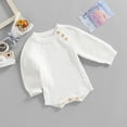 thumbnail image 3 of Okbabeha Baby Girl Boy Knit Sweater Romper Long Sleeve Crewneck Sweatshirt  one-piece  Warm Tops Fall Winter Clothes, 3 of 7