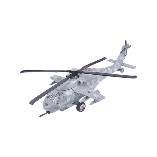 Helicóptero de juguete, modelo de avión, decoración de escritorio. Gris