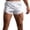 White, variant on Glisme Men Shorts Casual Summer Solid Color Pants Elastic Band Loose Sports Running Straight Beach Shorts Home Pants Stretch Activewear Silver