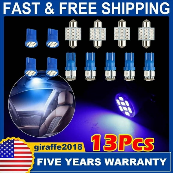 13Pcs Blue LED Interior Lights 1999-2016 For Ford F250 F350 Super Duty FS1 JR