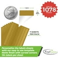 thumbnail image 2 of Metallic Labels Printable Sticker for Injket Printers in Metallic Gold, Small Printing Labels 1 inch x 0.375 inch for Laser Printers with Template Included - 1078 Pack, 2 of 5
