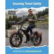 VTOKW Electric Bike for Adults, Peak 1000W Electric Bicycle, 20X4.0 Fat Tire Ebike, 25MPH Mountain Bike, 48V/13AH Battery, 38 Miles Range E Bike for Cycling, 7-Speed E-Bike, Ebike for Adults UL2849