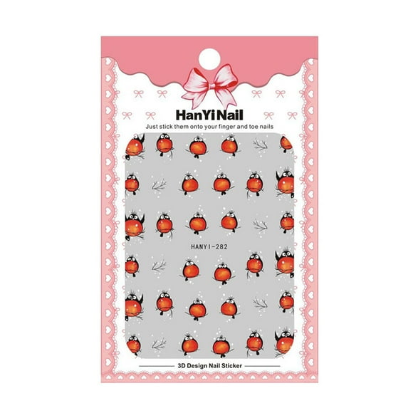 1Pc Cartoon Pattern Fly Bird 3D Nail Stickers Adhesive Nail Art Sticker Nail Manicure Decoration