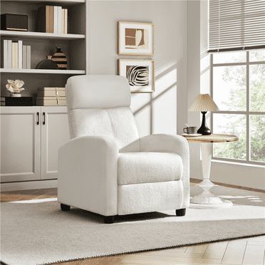 Renwick Modern Bounce Recliner Chair with Pocket Springs for Living Room, Cream