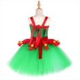 thumbnail image 3 of MIASHUI Robe de Fête Élégante pour Filles, Robe Tutu Scintillante avec Nœud en Satin pour Célébration Festive, Vert, 5-6 Ans, 3 of 4