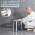 thumbnail image 4 of Silla de ducha SOUHEILO taburete redondo de altura ajustable, 4 of 7