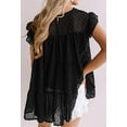 thumbnail image 3 of Hauts pour Femmes Décontractés Manches Courtes à Volants Blouse Tunique Ample, 3 of 3