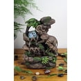 thumbnail image 2 of OK Lighting 11.00" H Elephant Table Fountain, Brown, Green, 2 of 2