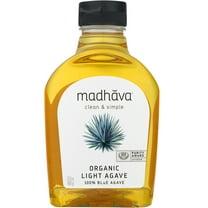 Madhava Organic 100% Blue Agave Sweetener Sugar Substitute, Shelf-Stable, 23.5oz Bottle