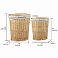 thumbnail image 2 of 2 Piece Wicker Hamper with Removable Liner, Natural, 2 of 2