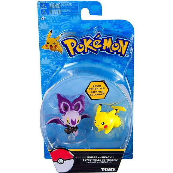 Pokemon Action Pose Pikachu & Noibat Mini Figure