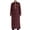 Wine, variant on Utoimkio Men's Long Sleeve Ethnic Style Robe Button Up Side Split Kaftan Thobe with Pockets Long Gown Casual Shirts