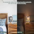 thumbnail image 5 of Lamp Printed Gifts Table Lamp USB Bedside Desk Nightstand Lamp Wood Base for Bedroom Living Room Office Desk College Dorm Rabbit in A Space, 5 of 7