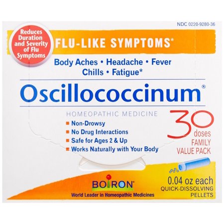 6 Pack Boiron Oscillococcinum Flu-like Symptoms Pellets 30 Count 0.04 Oz Each