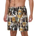 thumbnail image 2 of Uemuo Cute Dog Pattern Mens Swim Trunks Quick Dry Board Shorts with Mesh Lining, Stretch Beach Shorts Quick Dry No-Chafing Board Shorts-Large, 2 of 9