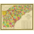 thumbnail image 3 of Mitchell 24x20 Black Modern Framed Museum Art Print Titled - North Carolina, South Carolina , Georgia 1831, 3 of 5