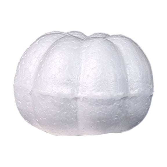 10-Piece White Foam Pumpkin Balls - Artificial Harvest Veggie Models for DIY Crafting, Halloween Wreath Making and Festive Tabletop Decor