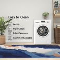 thumbnail image 3 of 2x3 Rug, Marble Door Mat Washable Non Slip Soft for Entryway, Abstract Modern Rug, Navy Blue and White Carpet, Marble Home Decor & Gifts, 3 of 7