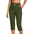 thumbnail image 2 of Women's Plus Size Polyester Spandex Quick Dry Tight Fitness Yoga Pants, High Stretch Soft Sport Trousers, All Season Workout Bottoms for Gym Daily | TruHer,Army Green L, 2 of 9