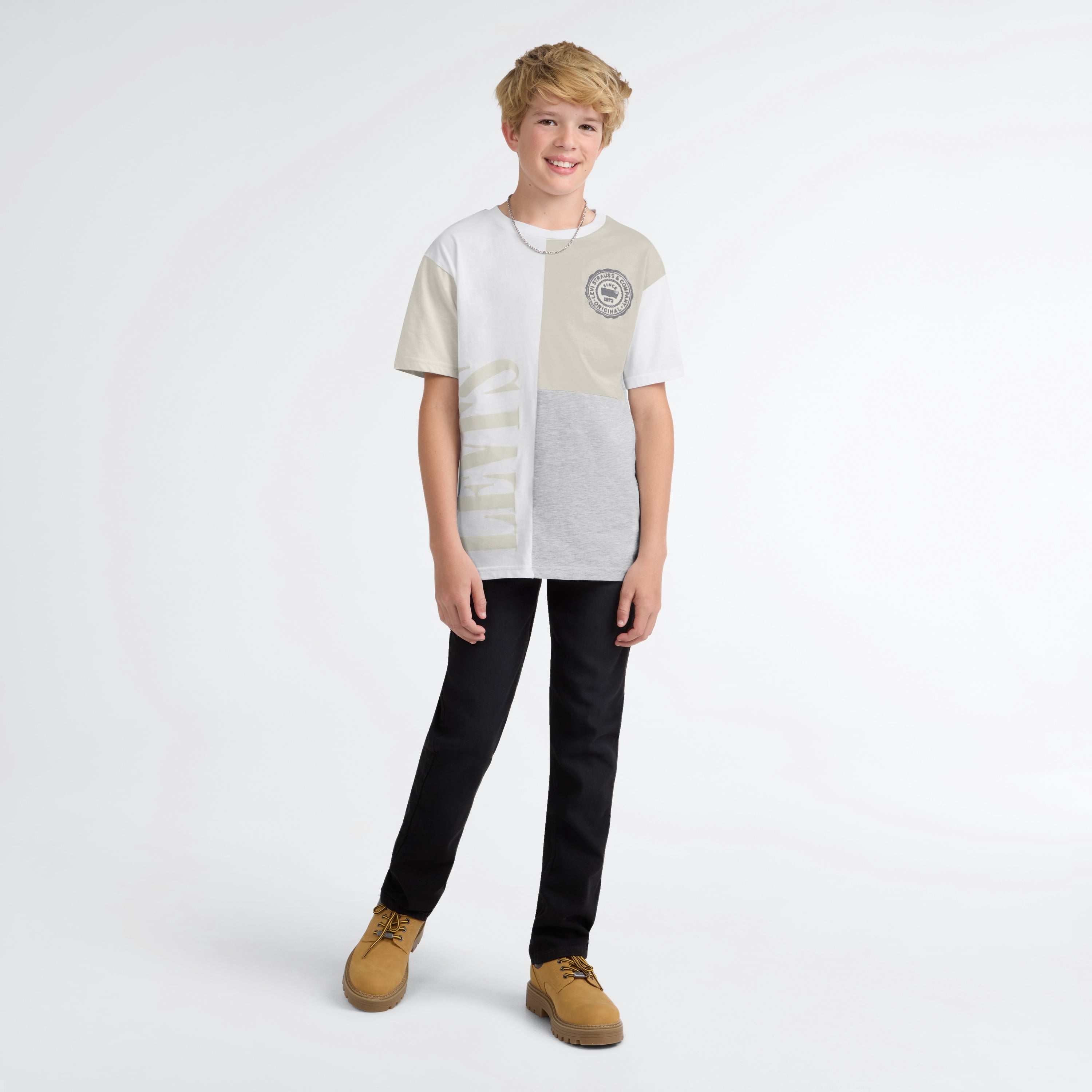 Levi's Boys' Colorblocked Graphic Tee with Short Sleeves, Sizes 8-20
