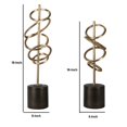 thumbnail image 5 of Benjara Metal Decor with Interwined Design, Set of Two, Gold and Brown, 5 of 5