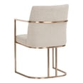 thumbnail image 5 of Sunpan Rayla 18.5" Modern Fabric and Stainless Steel Dining Armchair in Cream, 5 of 8