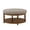Linen, variant on GZXS 32.5" Round 2-Tier Ottoman Coffee Table, Linen Upholstered Ottoman Center Table with Button Tufted Top, Open Storage Shelf and Solid Wood Legs, Easy Assembly