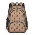 thumbnail image 2 of Bigfoot and Silhouette Brown Pattern Cute School Backpack Bag with Padded Back and Adjustable Shoulder Straps 16.9 X 12.6 X 5.9 Inches, 2 of 5