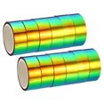 thumbnail image 1 of Unique Bargains 15mmx5m Holographic Tape Adhesive Metallic Foil Masking Sticker, Purple 12 Roll, 1 of 5