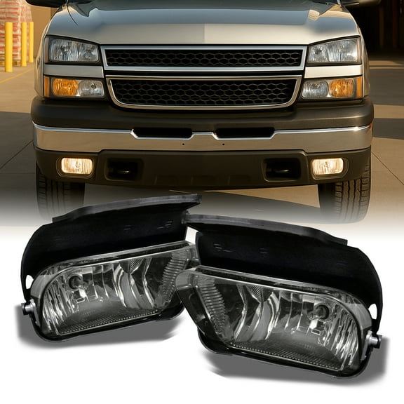 AKKON - For 2003-2006 Chevy Silverado Avalanche Bumper Smoke Driving Fog Lights Lamps Left Right