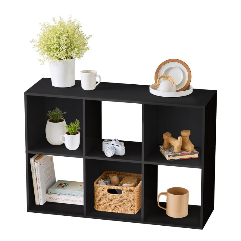 Bigleap 6/8/9 Cube Storage Organizer - Modern Open Cube Bookshelf with Removable Back Panels, Display Storage Bookcase for Living Room, Bedroom, Home Office, Entryway,Black
