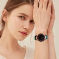 thumbnail image 3 of SDJMa Women's Slim Sleek Dress Watch - Modern Waterproof Round Tone Case with Mesh Band,Ladies Casual Quartz Watch Sky Twinkling Dial Leather Strap Watch,Gift for Women,Wife,Daughter,Friend, 3 of 8