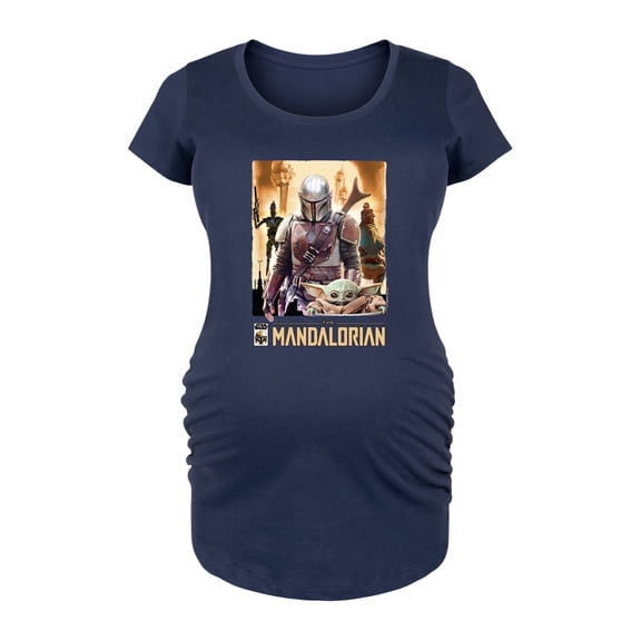 Star Wars - Mandalorian Collage - Women's Maternity Scoop Neck Graphic T-Shirt