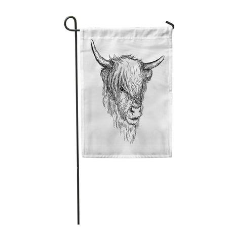 KDAGR Beautiful Scottish Rural Hairy Cow Coo from Highlands Garden Flag Decorative Flag House Banner 28x40 inch