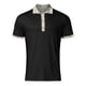 thumbnail image 2 of Gibobby Polo Casual para Hombre Polo de piqué de algodón sólido de Manga Corta para Hombre(Negro,M), 2 of 4