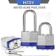 thumbnail image 5 of Padlocks Keyed Alike, Pack Of 12, Laminated Steel Keyed Lock (1-9/16', 40mm), Padlocks With Same Key, Long Shackle, 5 of 5