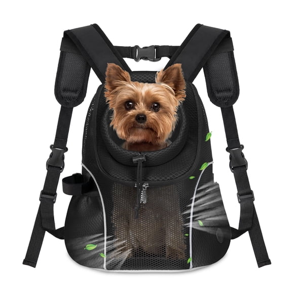 Mochila transportadora para mascotas WOYYHO de malla ventilada negra (1-2 kg)