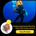 thumbnail image 4 of Mantenga el carrete de buceo carrete de carrete portátil de color sólido poliéster carretes de cuerda de freedivismo Pesca de pesca bajo el agua con gancho de doble extremo gris 30m Sweethay OD003289-09, 4 of 7
