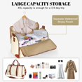 thumbnail image 3 of Garment Bag for Travel, Convertible Carry  Garment Duffle Bags for Women with Shoe Pouch & Detachable  Strap, Large PU Leather, 2 in 1  Suitcase Dress Suit Travel Bag, Beige, 3 of 6