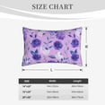 thumbnail image 6 of Naloa Violet Pillowcase, Throw Pillowcase, Wrinkle-Free, Stain-Resistant with Hidden Zipper for Bedroom Sofa - 20"x30", 6 of 9