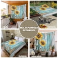 thumbnail image 6 of Summer Sunflower Tapestry for Bedroom Wall Hanging Tapestry, Blue Wood Grain Farmhouse Country Ceiling Backdrop Tapestries Poster Blanket Wall Decor for Teens Room Living Room Dorm 55" x 73", 6 of 8