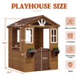thumbnail image 2 of Studyset Kids Outdoor Playhouse,Wooden Play House for Kids,Wooden Play House Outdoor Cottage,Cedar Woodens Kids Playhouse Cottage,Toddler Outdoor Playhouse Vinyl Roof With Play Kitchen, 2 of 8
