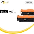 thumbnail image 3 of Toner Bank Compatible 118 Toner Cartridge for Canon 118 Black Work for Canon Imageclass MF8580Cdw MF726Cdw MF8380Cdw MF8350Cdn LBP7660Cdn Printer Ink (2-Pack), 3 of 8