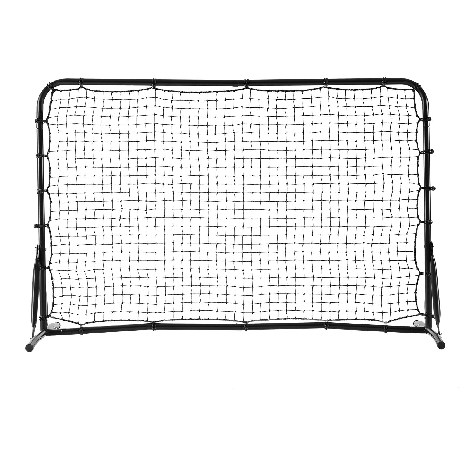 KFFKFF Football Return Trainer, 6x4FT Metal Soccer Practice Gear, Athletic Football Bounce Back Wall, Two-Sided Rebound Mesh, Simple Setup, Ideal for Garden Drills, Individual Exercise, Tossing
