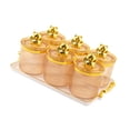 thumbnail image 4 of 6 cuadrículas de jarras de especias de cocina, recipiente de condición, decoración de la boda frascos de fruta seca multipropósito con tapa para boda Ámbar, 4 of 8