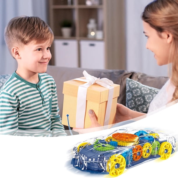 Transparent Concept Car Rotation Colorful Music Gear Lighting Sports Car Toys Car Toy Children's Puzzle Toy